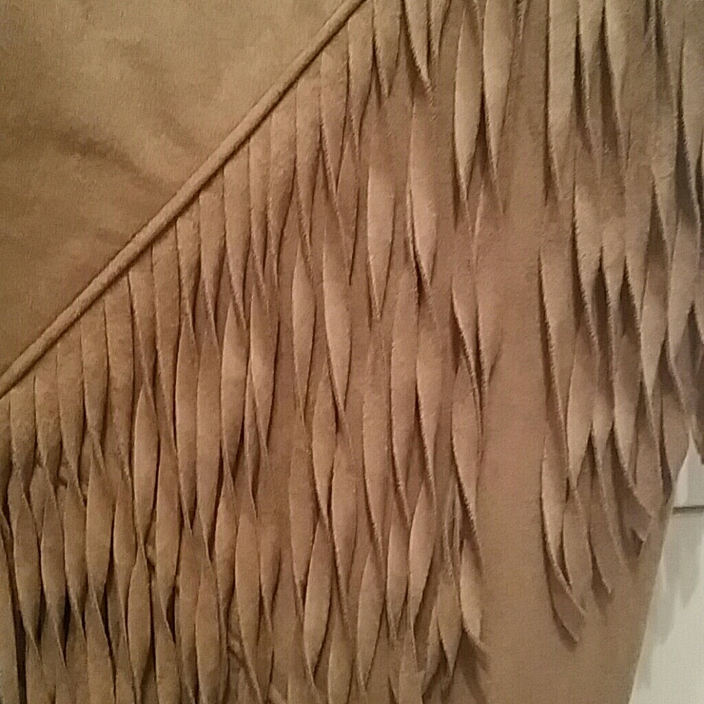 Express faux suede fringe pencil skirt - Picture 2 of 7